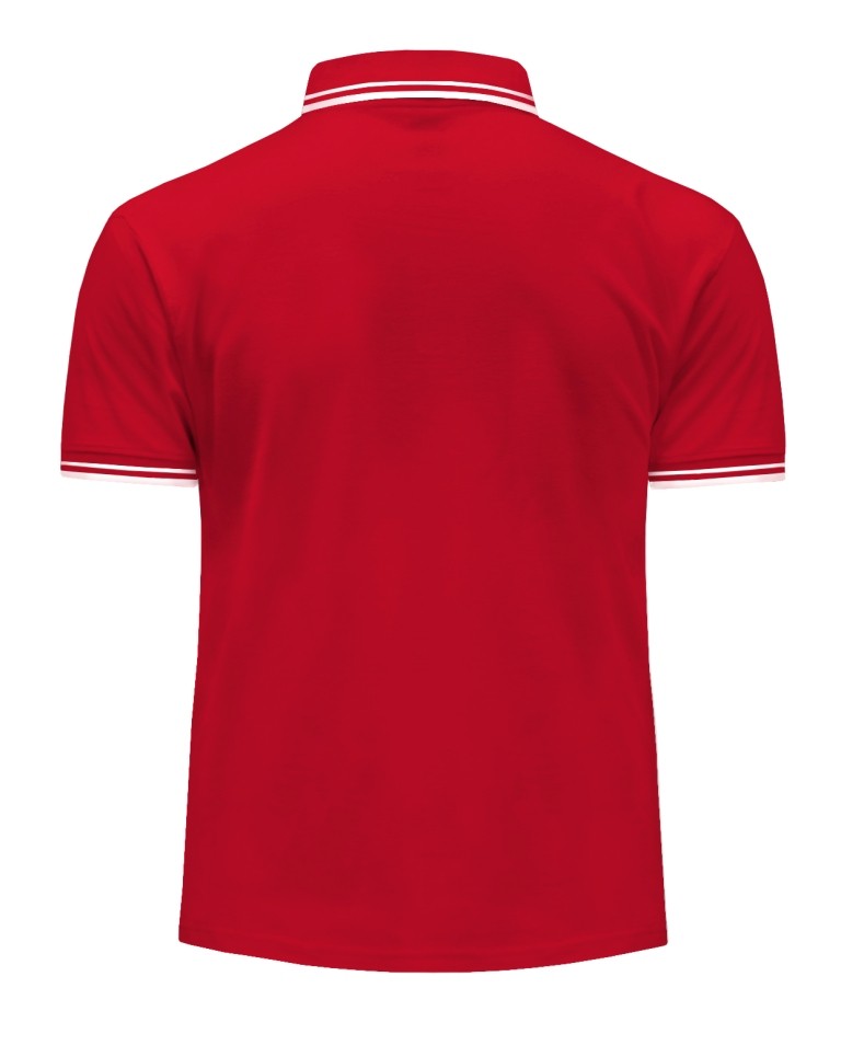 Polo męskie JHK PORA 210 CONTRAST RED/WHITE