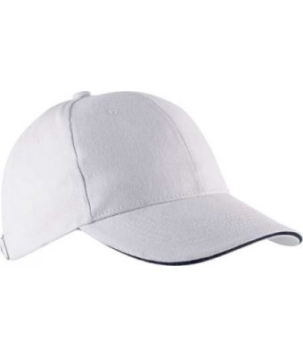 Czapka sześciopanelowa CZA006 WHITE / NAVY