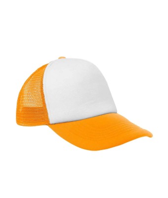 Czapka pięciopanelowa TRUCKER poliester 100%  CZA610 - ORANGE FLUOR / WHITE