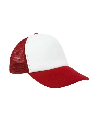 Czapka pięciopanelowa TRUCKER poliester 100%  CZA610 - RED / WHITE