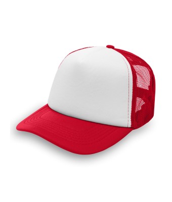 Czapka pięciopanelowa TRUCKER poliester 100%  CZA610 - RED / WHITE