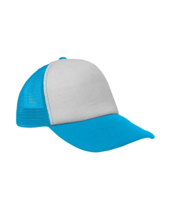 Czapka pięciopanelowa TRUCKER poliester 100%  CZA610 - TURQUOISE / WHITE