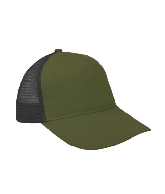 Czapka pięciopanelowa TRUCKER bawełna  CZA611 - KHAKI / BLACK