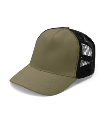Czapka pięciopanelowa TRUCKER bawełna  CZA611 - KHAKI / BLACK