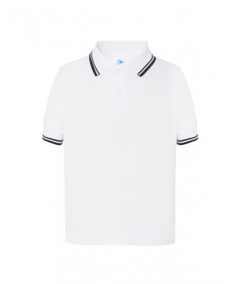 Polo JHK PKID 210 WHITE/NAVY