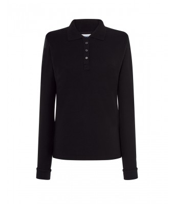 Polo damskie z długim rękawem JHK POPL 200 LS  BLACK  