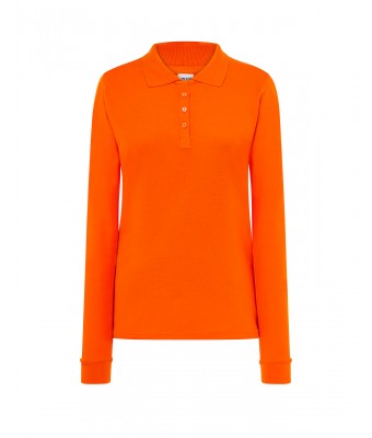 Polo damskie z długim rękawem JHK POPL 200 LS  ORANGE