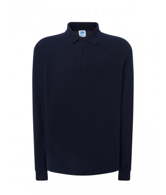 Polo męskie z długim rękawem JHK PORA 210 LS  NAVY