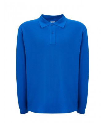 Polo męskie z długim rękawem JHK PORA 210 LS  ROYAL BLUE