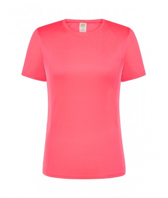 T-shirt  JHK, damski sportowy - SPORT T-SHIRT LADY -  FUCSIA FLUOR