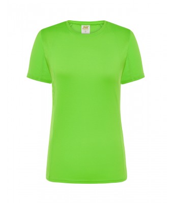 T-shirt  JHK, damski sportowy - SPORT T-SHIRT LADY -  LIME FLUOR