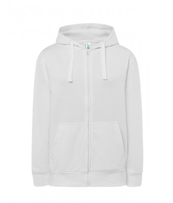 Bluza damska z kapturem, zapinana SWUL HOOD - WHITE