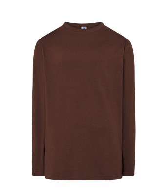 T-Shirt męski z długim rękawem  TSRA150LS  - CHOCOLATE