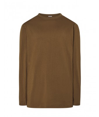 T-Shirt męski z długim rękawem  TSRA150LS  - KHAKI