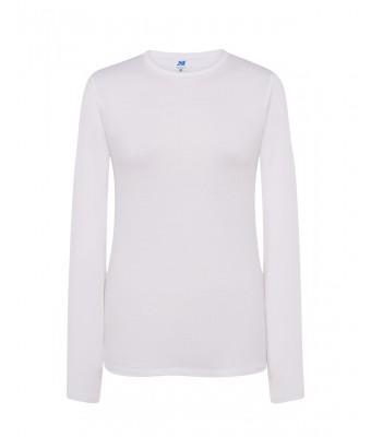 T-SHIRT DAMSKI z długim rękawem JHK TSRLCMF LS WHITE