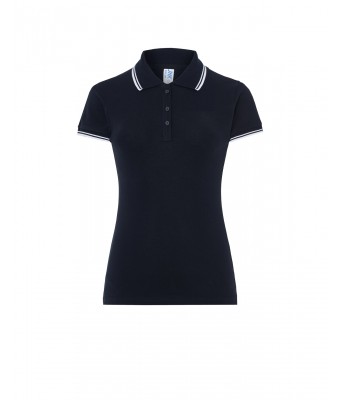 Polo damskie CONTRAST - NAVY / WHITE