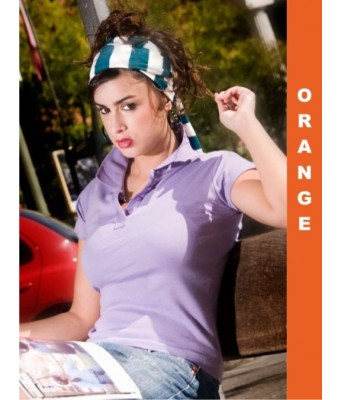 Polo damskie JHK POUL220 CS ORANGE