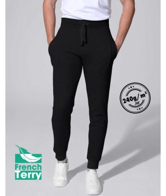 Spodnie SWEET PANTS CUFF FRENCH TERRY  - BLACK