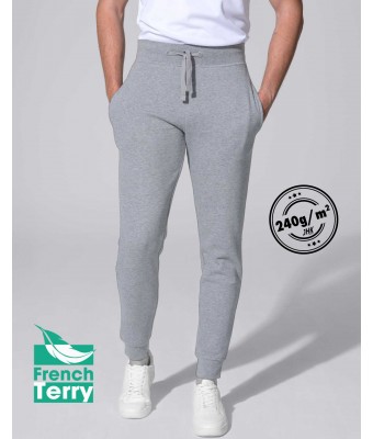 Spodnie SWEET PANTS CUFF FRENCH TERRY  - GREY MELANGE