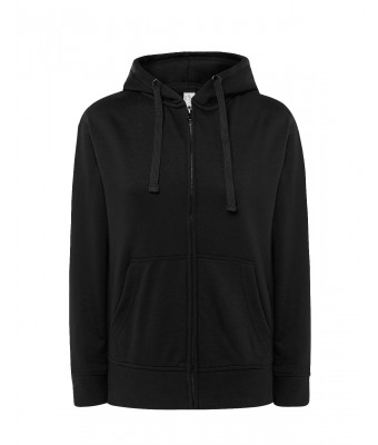 Bluza damska z kapturem, zapinana SWUL HOOD - BLACK
