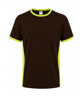 T-shirt NEOPLUS Duo Contrast TS60 - BLACK RUSTY / GOLD FLUOR