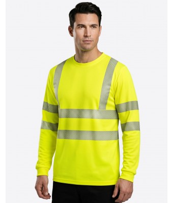 T-shirt ostrzegawczy z długim rękawem NEOPLUS HV TSHV55LS - GOLD FLUOR