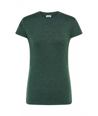T-shirt damski JHK TSRLCMF - BOTTLE GREEN HEATHER