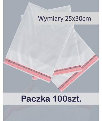 Torebki foliowe z taśmą zamykającą (w paczce 100 szt.) >> T-shirty, polo