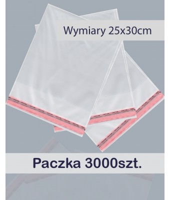 Torebki foliowe z taśmą zamykającą (w paczce 3000 szt.) >> T-shirty, polo