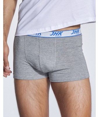 BIELIZNA BOKSERKI MĘSKIE KRÓTKIE - GREY MELANGE- 3 PACK
