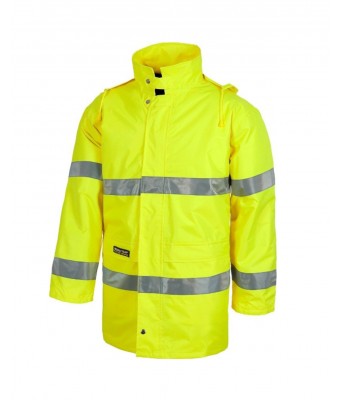 Kurtka ostrzegawcza jednokolorowa, długość ¾ SYF - GOLD FLUOR