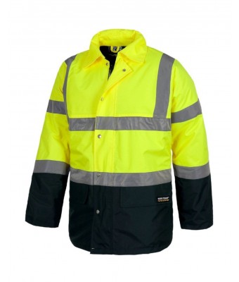 PARKA kurtka ostrzegawcza dwukolorowa, długość ¾ SYF/NY-GOLD FLUOR/NAVY