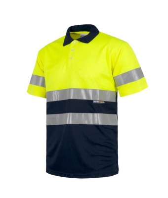 Polo ostrzegawcze, dwukolorowe - GOLD FLUOR