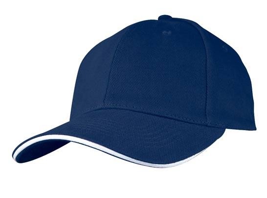 Czapka sześciopanelowa SANDWICH CZA006 - NAVY / WHITE