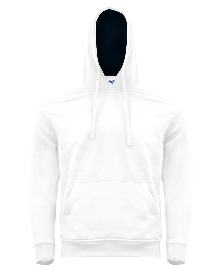 OCEAN KANGAROO HOODED CONTRAST - WHITE/NAVY