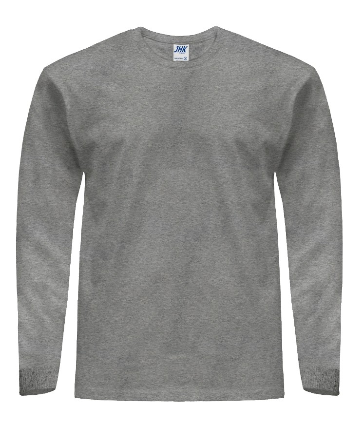 T-Shirt męski z długim rękawem TSRA170LS - GREY MELANGE