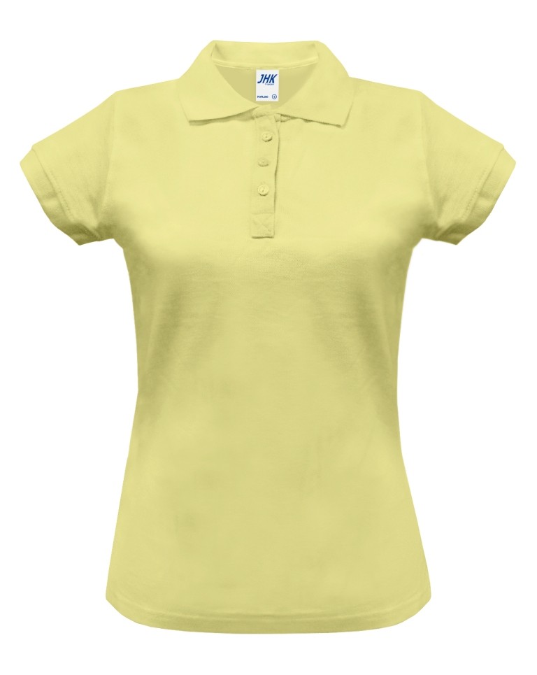 Polo damskie POPL 200 LIGHT YELLOW