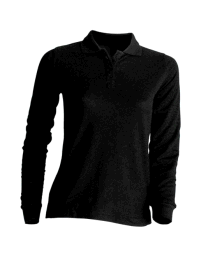 Polo damskie z długim rękawem JHK POPL 200 LS BLACK