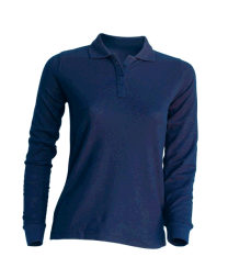 Polo damskie z długim rękawem JHK POPL 200 LS NAVY