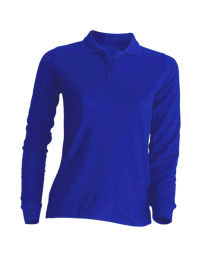 Polo damskie z długim rękawem JHK POPL 200 LS ROYAL BLUE