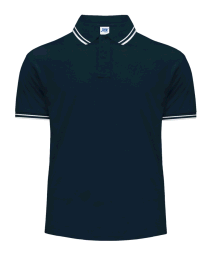 Polo męskie JHK PORA 210 CONTRAST NAVY/WHITE