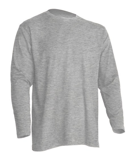 T-Shirt męski z długim rękawem TSRA150LS - GREY MELANGE