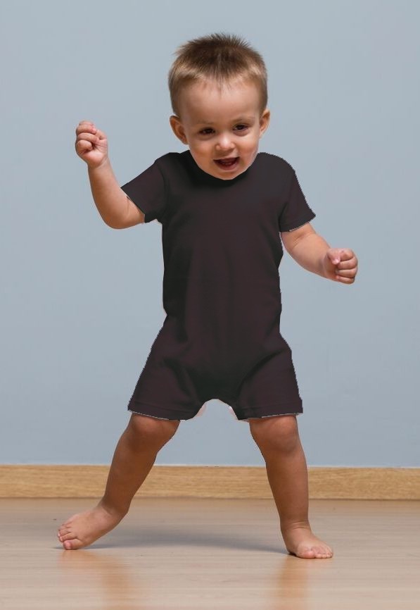 BABY PLAYSUIT - BLACK