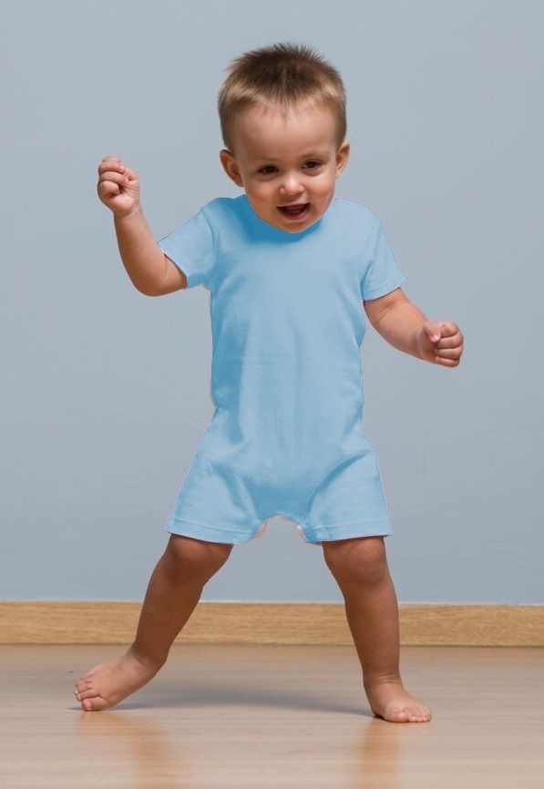 BABY PLAYSUIT - SKY BLUE