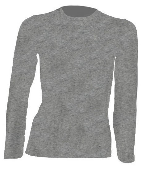 T-SHIRT DAMSKI z długim rękawem JHK TSRLCMF LS GREY MELANGE