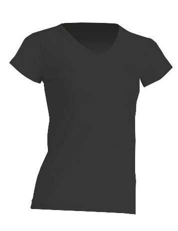REGULAR LADY COMFORT V-NECK - BLACK
