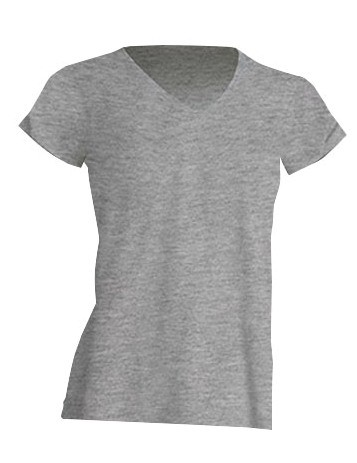 REGULAR LADY COMFORT V-NECK - GREY MELANGE