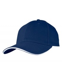 Czapka sześciopanelowa  SANDWICH CZA006 - NAVY / WHITE