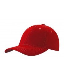 Czapka sześciopanelowa  CZA006 - RED