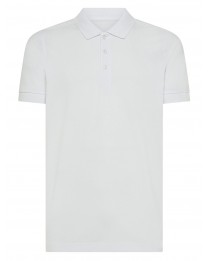 Polo męskie Ultrafit z elastanem BS202 - WHITE